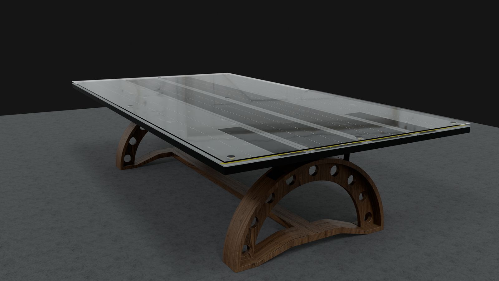 3D render of the 160th Chinook conference table, front view