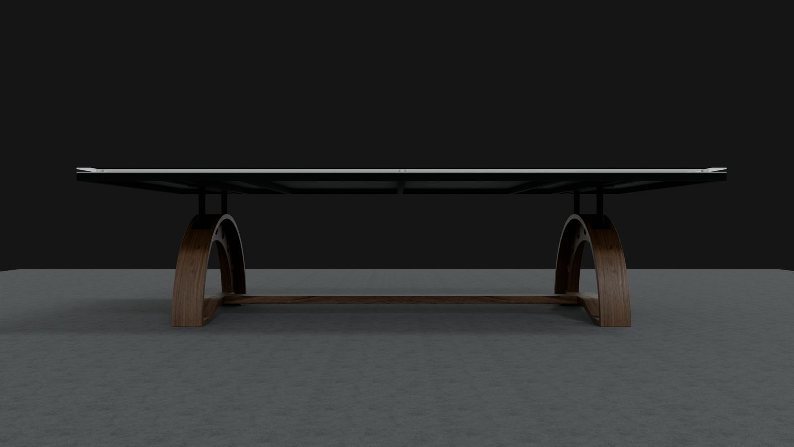 3D render of the 160th Chinook conference table in side profile
