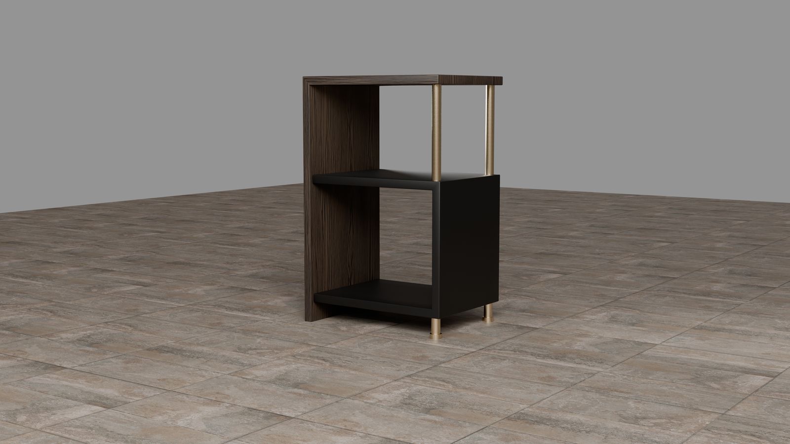 3D render of a stereo stand, front view